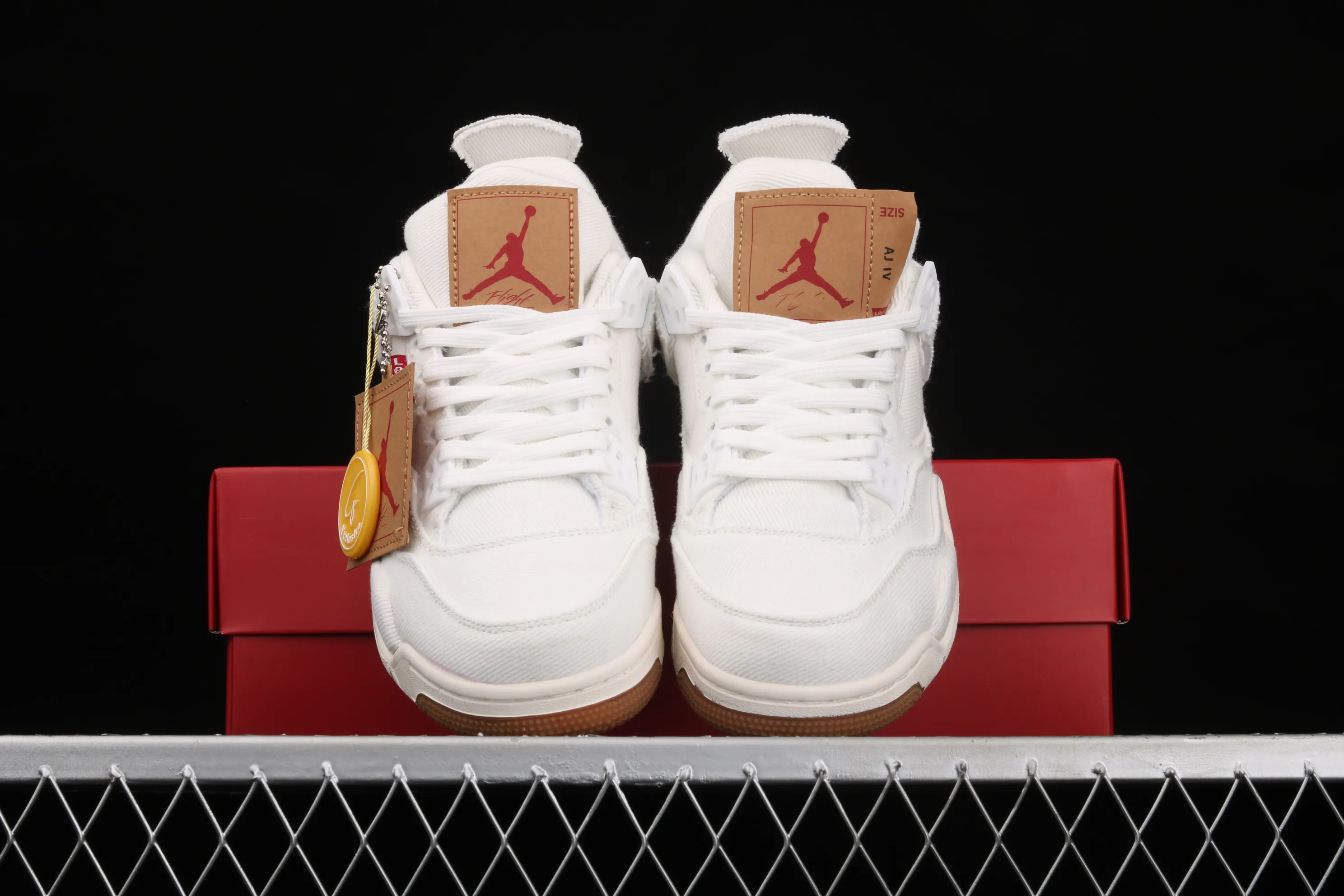 All categories Air Jordan Jordan series basketball shoes Air Jordan 4 G version Levi's x Air Jordan 4 AJ4 Joe 4 Levi's joint tannin white AO2571-100